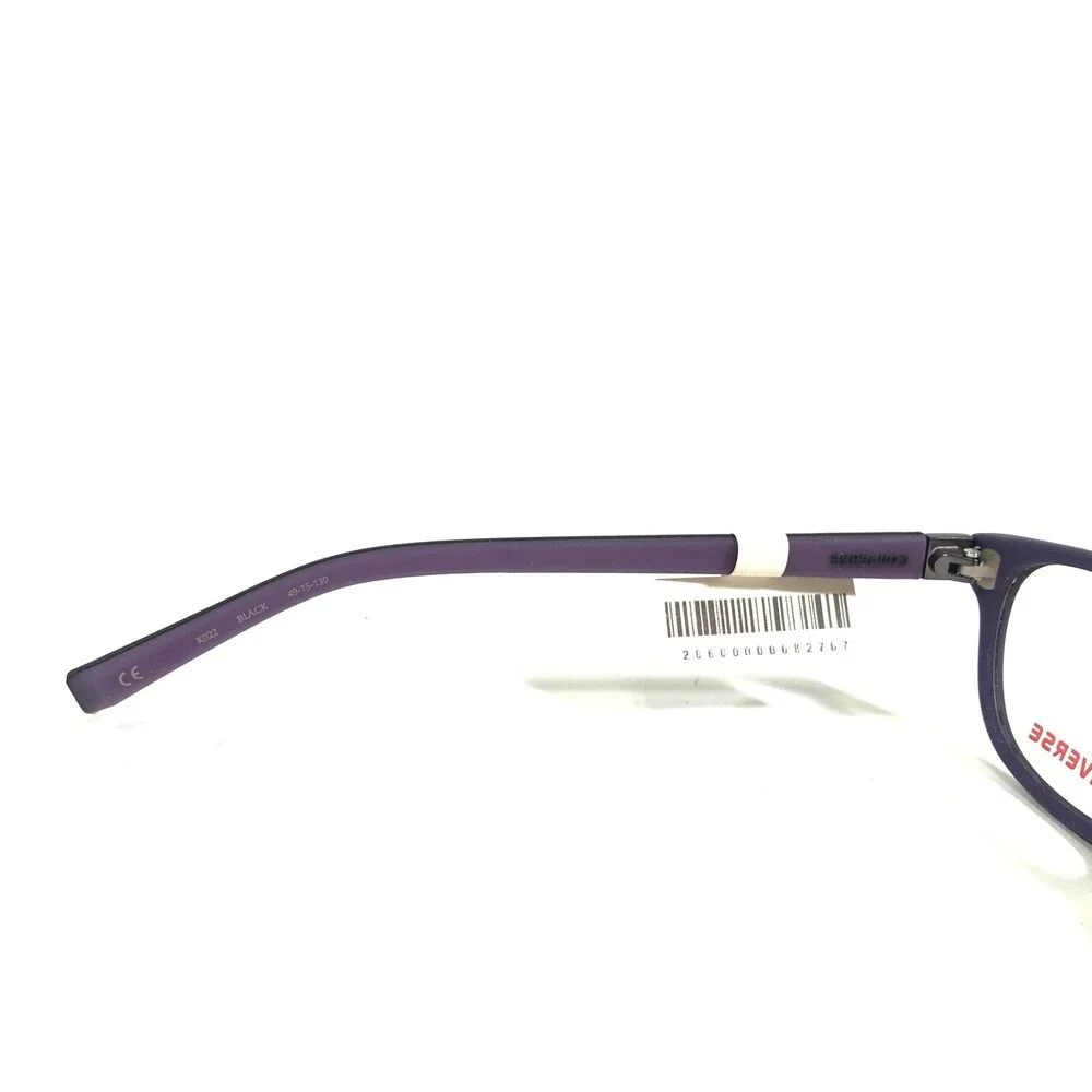 Converse Kids Eyeglasses Frames K022 BLACK Purple Round Full Rim 49-15-130